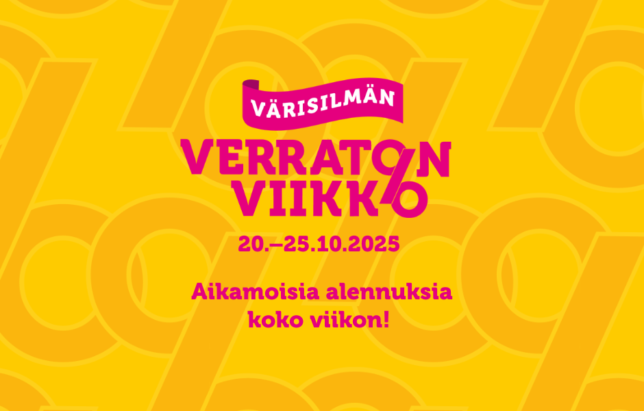 Värisilmä Verraton viikko -kampanjan mainoskuva.