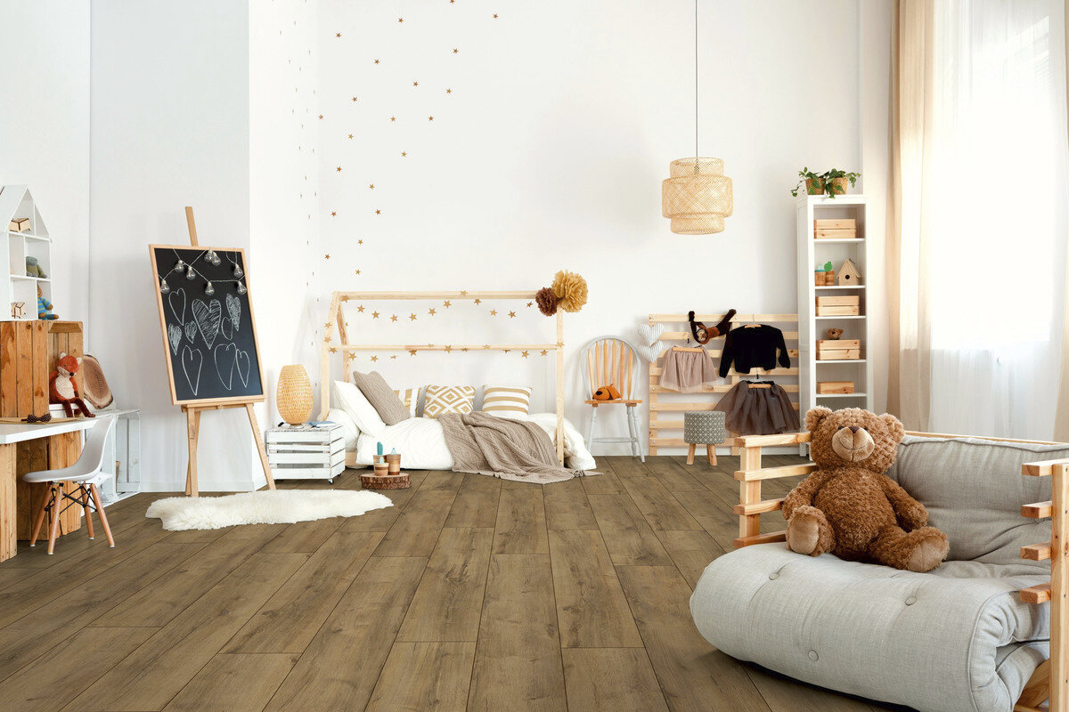 Laminaattilattia 4618 Advanced Plus Welsh Oak brown huonekuva